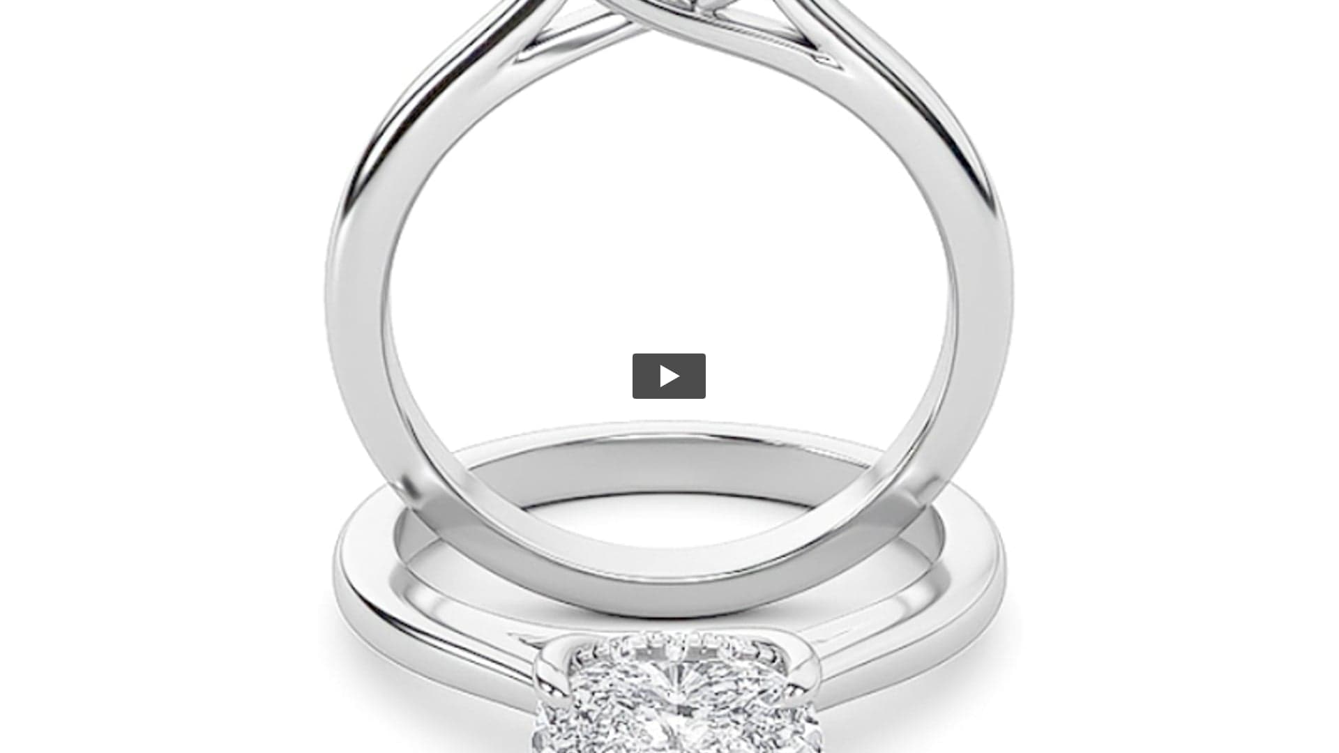 Elongated Cushion Lab Diamond East–West Solitaire Ring · Design 1395 product-video preview