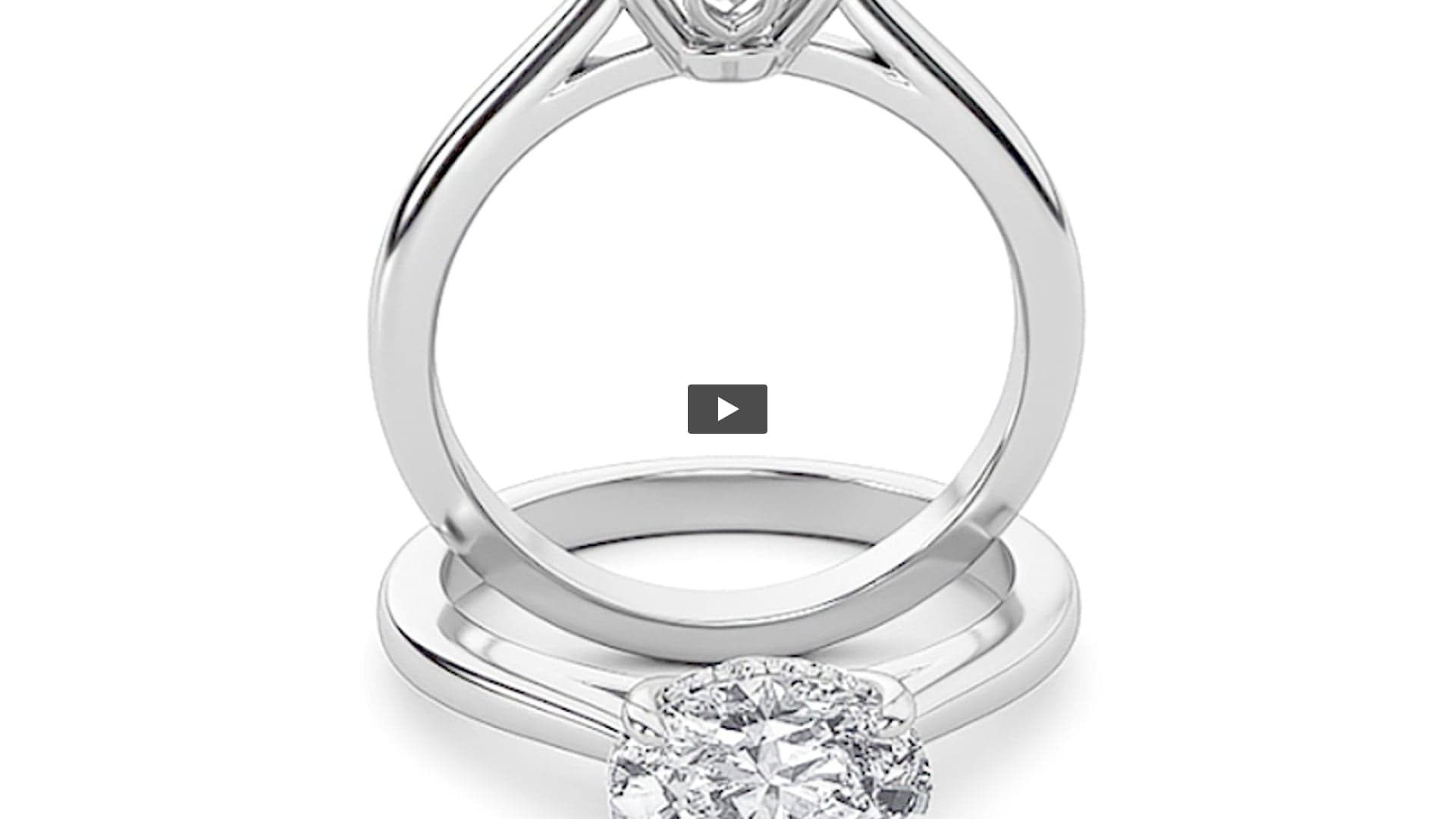 Oval Lab Diamond EastWest Solitaire Ring · Design 1396 product-video preview
