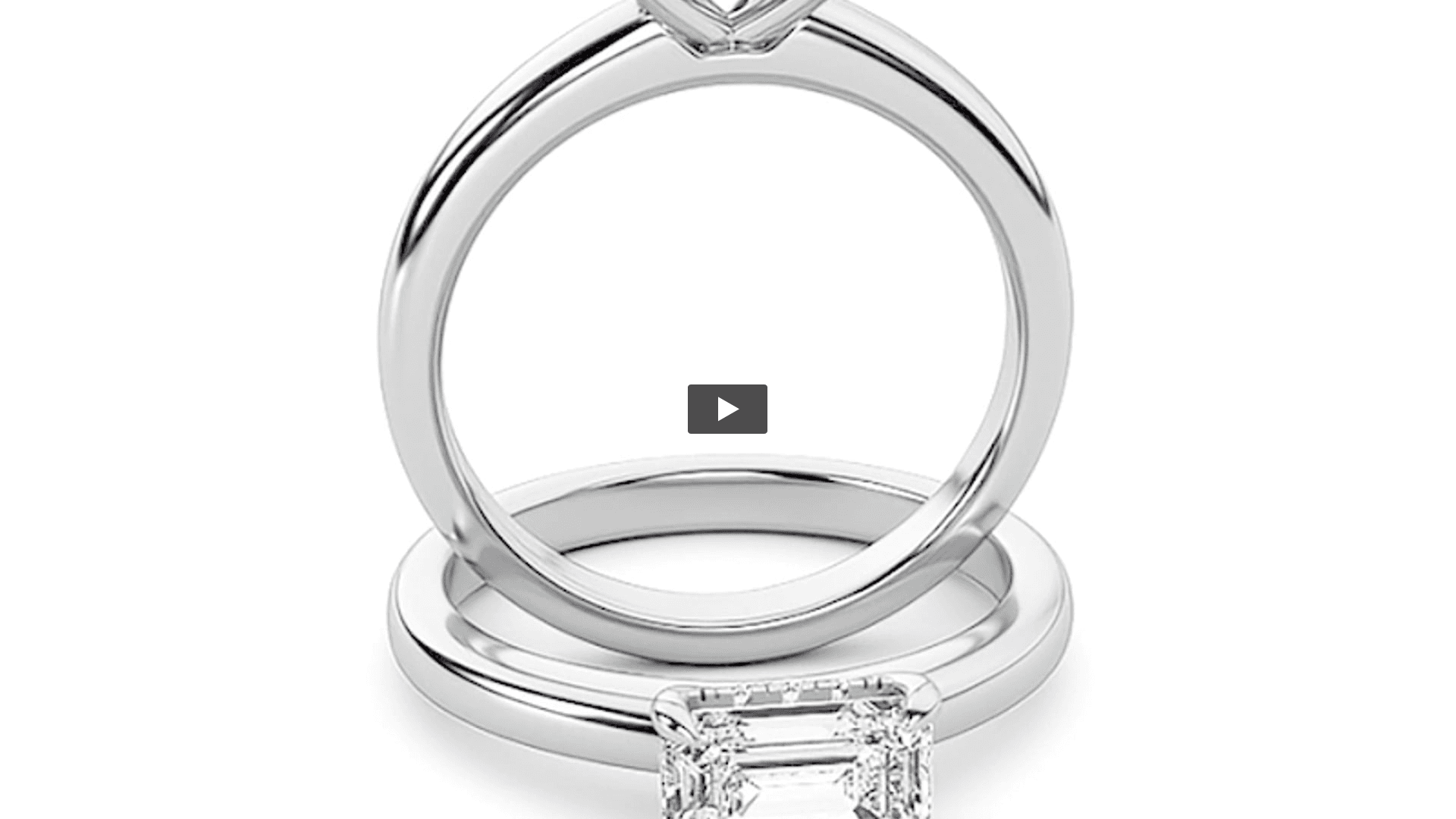 Emerald Lab Diamond East–West Solitaire Ring · Design 1397 product-video preview