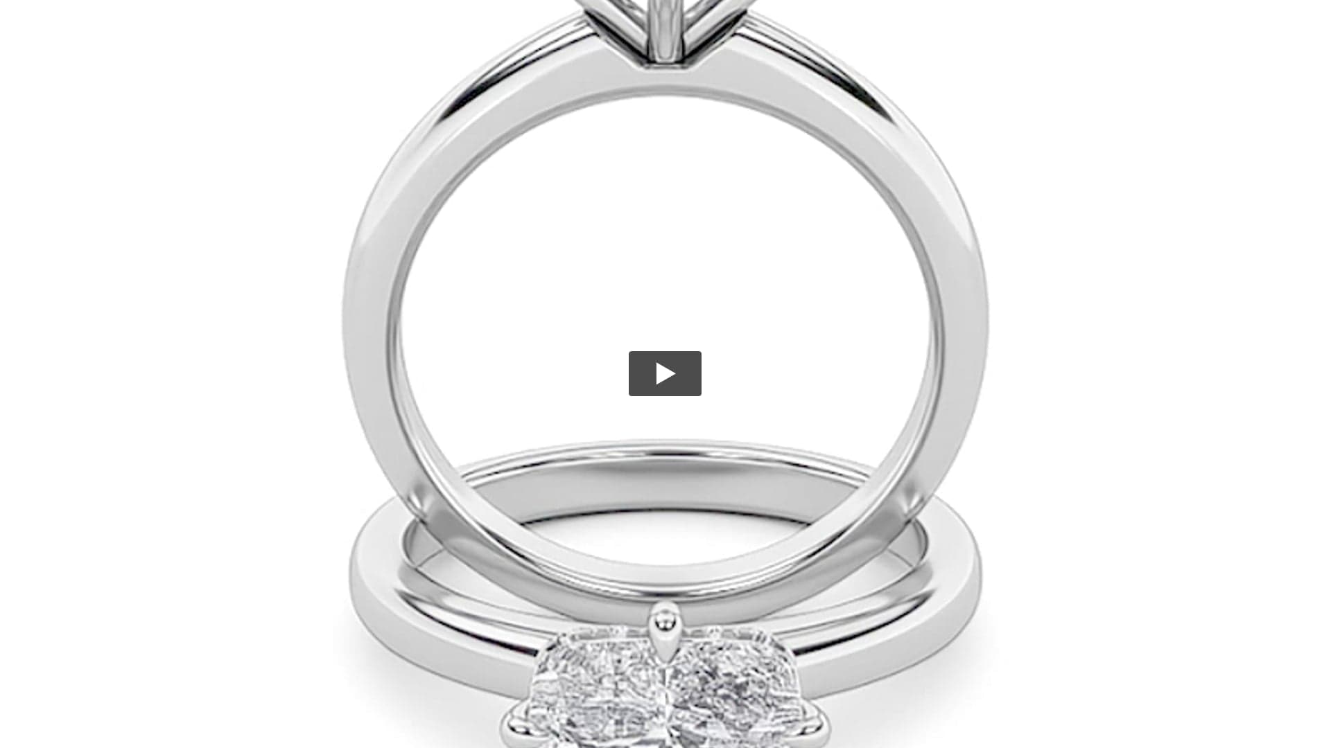 Elongated Cushion Lab Diamond East–West Solitaire Ring · Design 1398 product-video preview