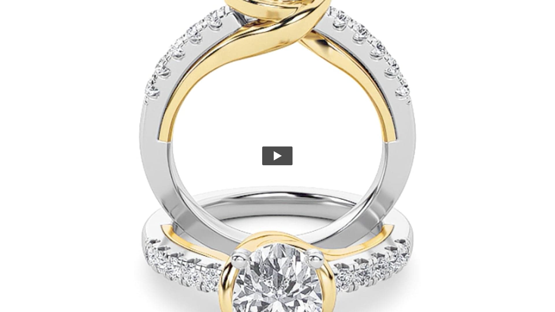 Oval Lab Diamond Solitaire Engagement Ring · Design 1404 product-video preview