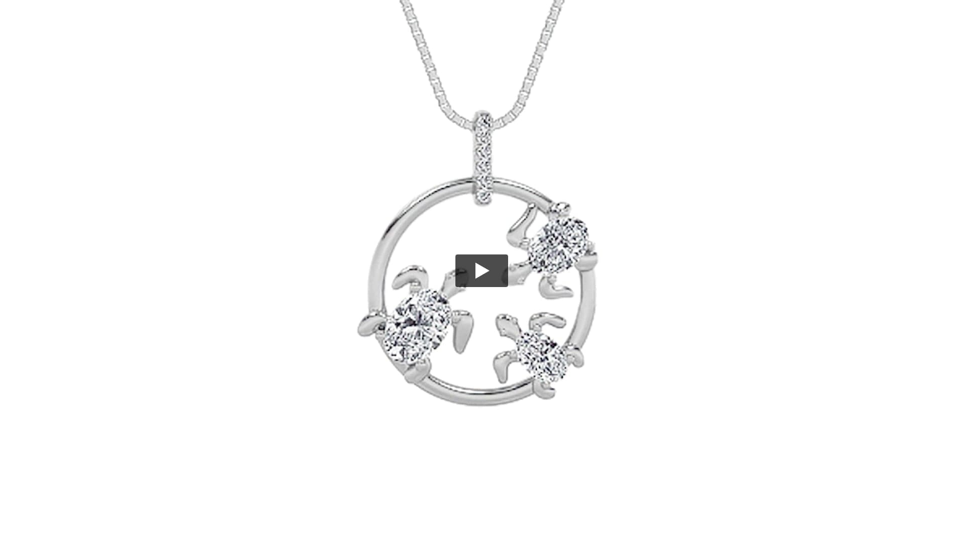 Oval Lab Diamond Baby Turtle Pendant product-video preview