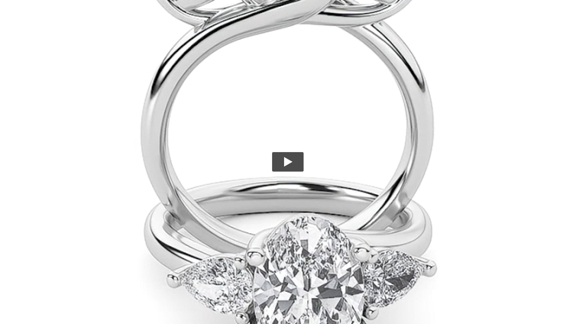 Oval Lab Diamond Accented Three Stone Ring · Design 1426 product-video preview