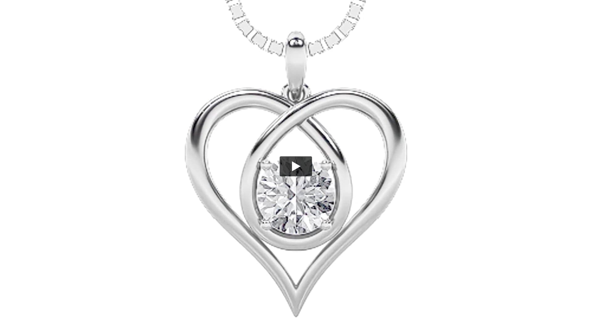 Round Lab Diamond Heart Pendant · Design 1427 product-video preview