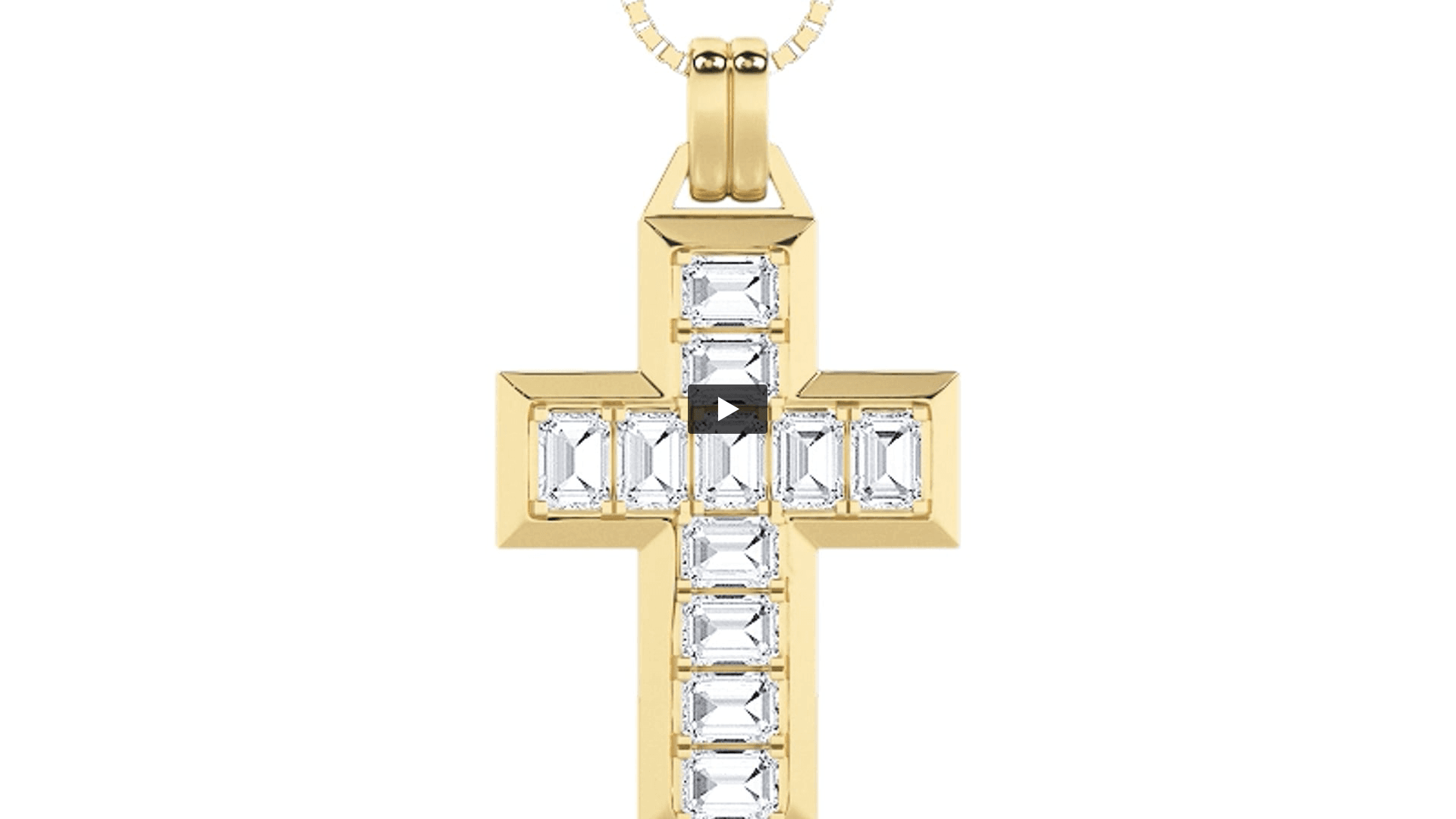 Emerald Lab Diamond Cross Pendant · Design 1434 product-video preview