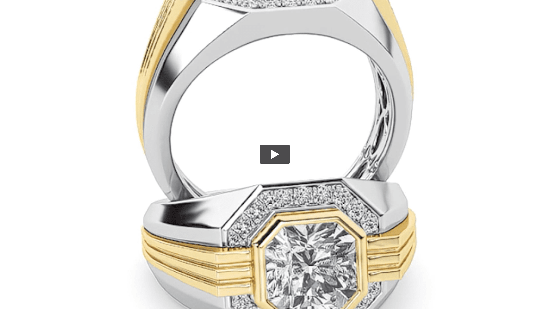 Asscher Lab Diamond Men’s Ring product-video preview