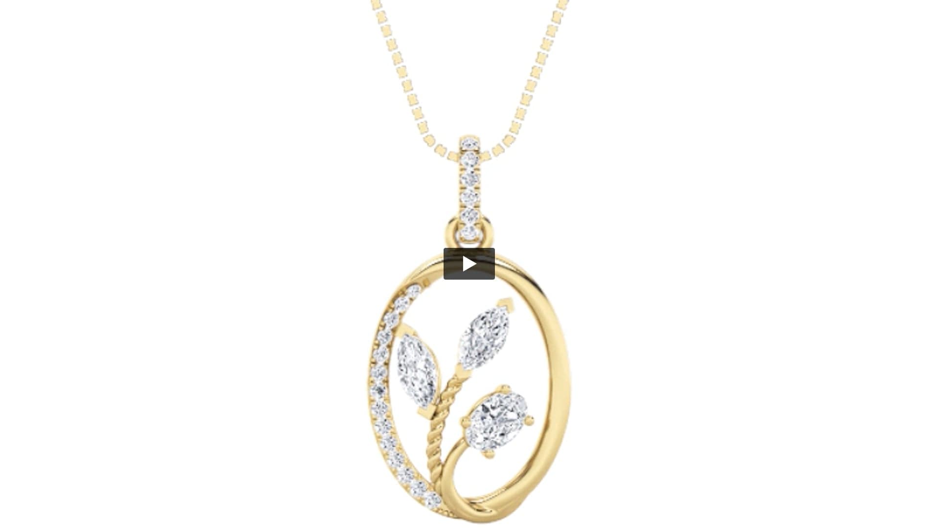 Oval Lab Diamond Pendant · Design 1470 product-video preview