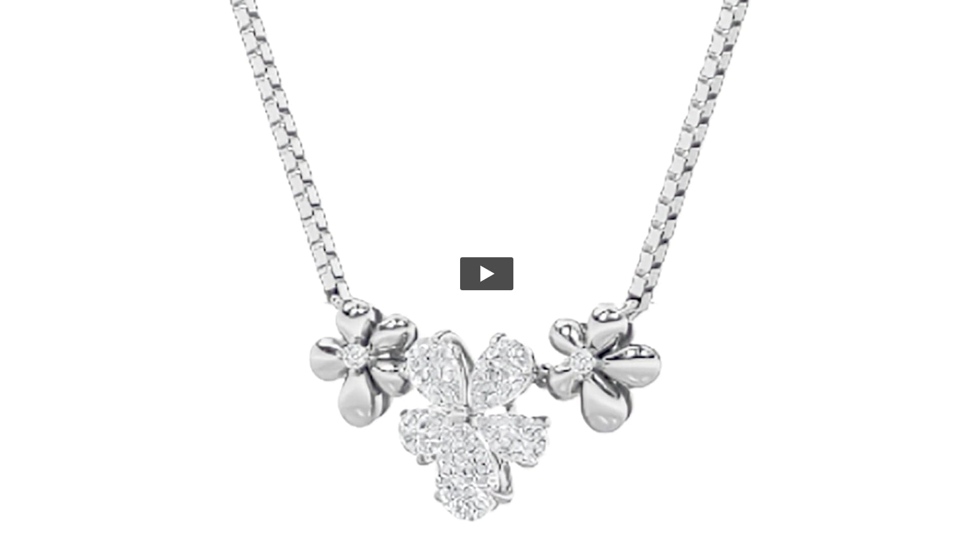 Pear Lab Diamond Fancy Flower Necklace product-video preview