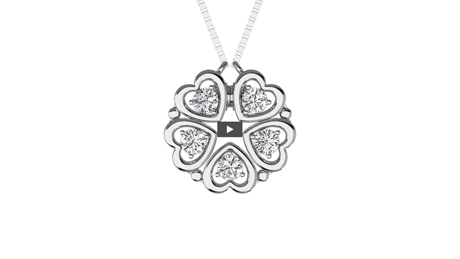 Round Lab Diamond HeartShaped Necklace · Design 1485 product-video preview