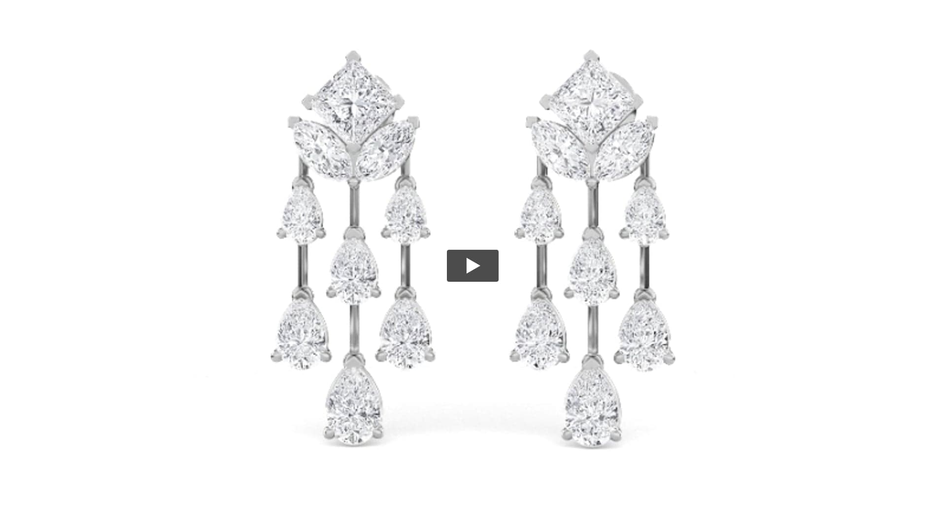 Princess Lab Diamond Dangle Earrings product-video preview