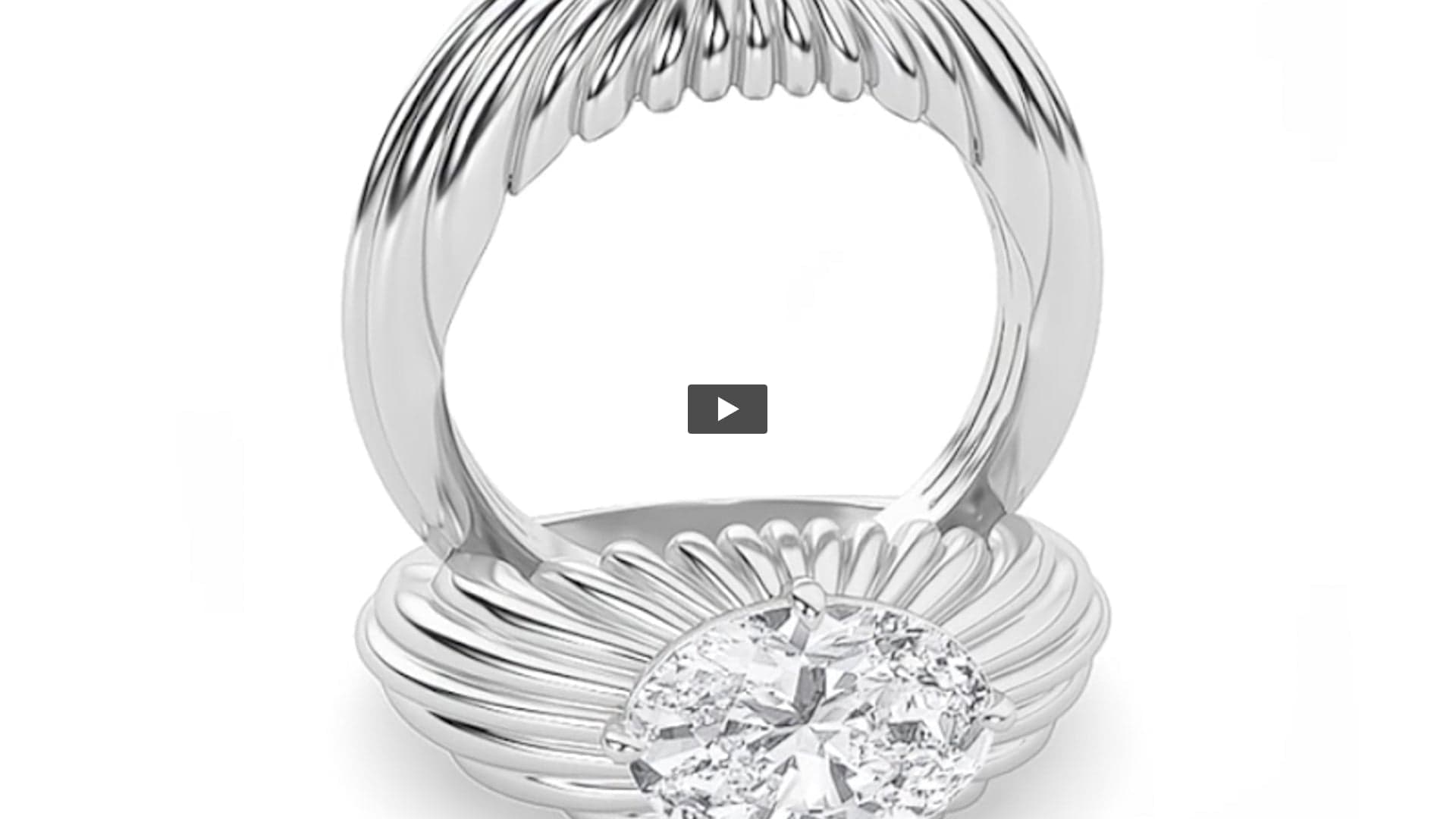 Oval Lab Diamond Fancy Solitaire Ring product-video preview