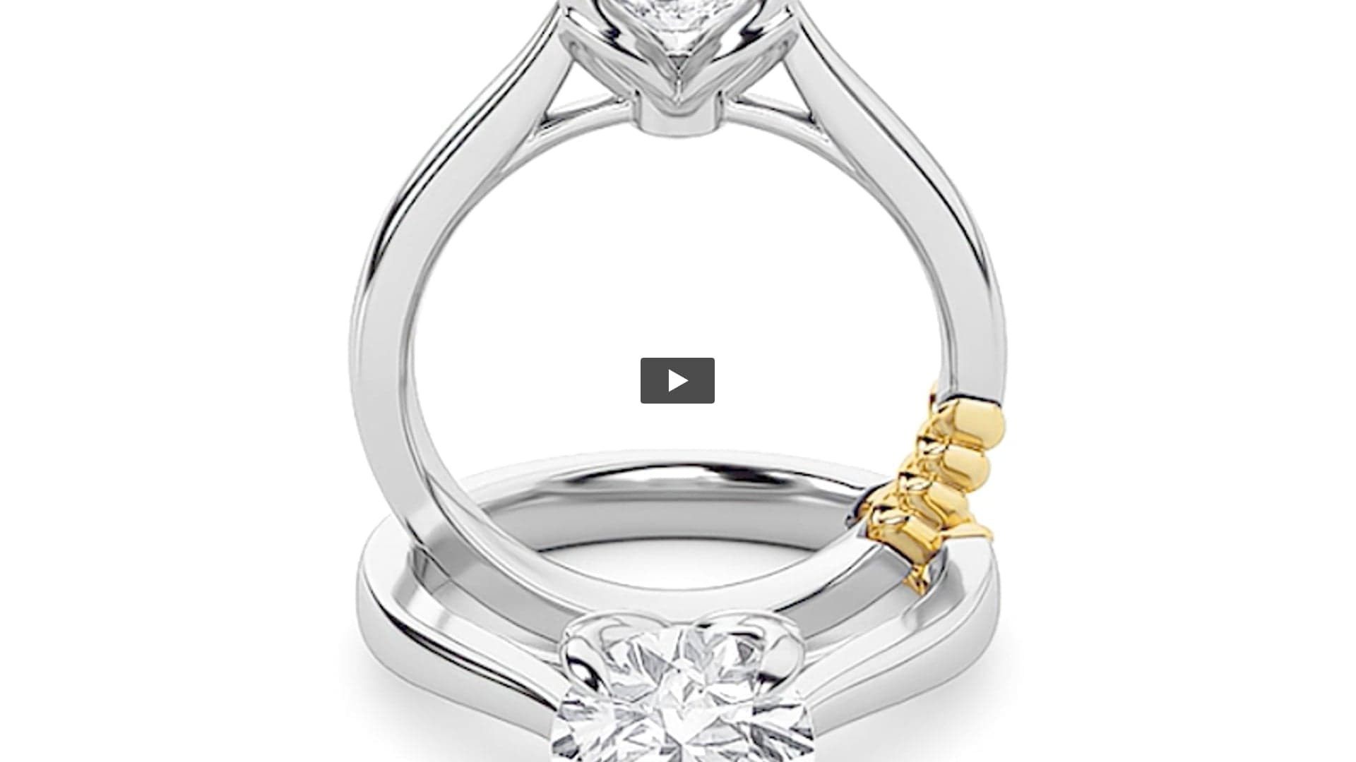 Round Lab Diamond Two-Tone Classic Solitaire Engagement Ring product-video preview