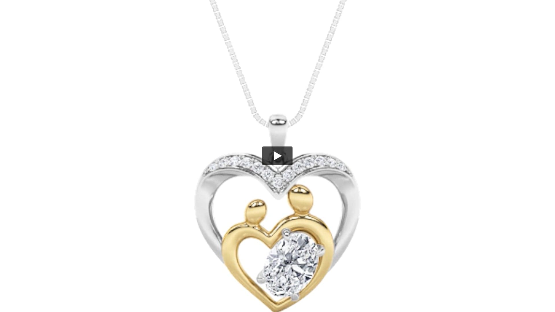 Oval Lab Diamond Heart Pendant · Design 1518 product-video preview