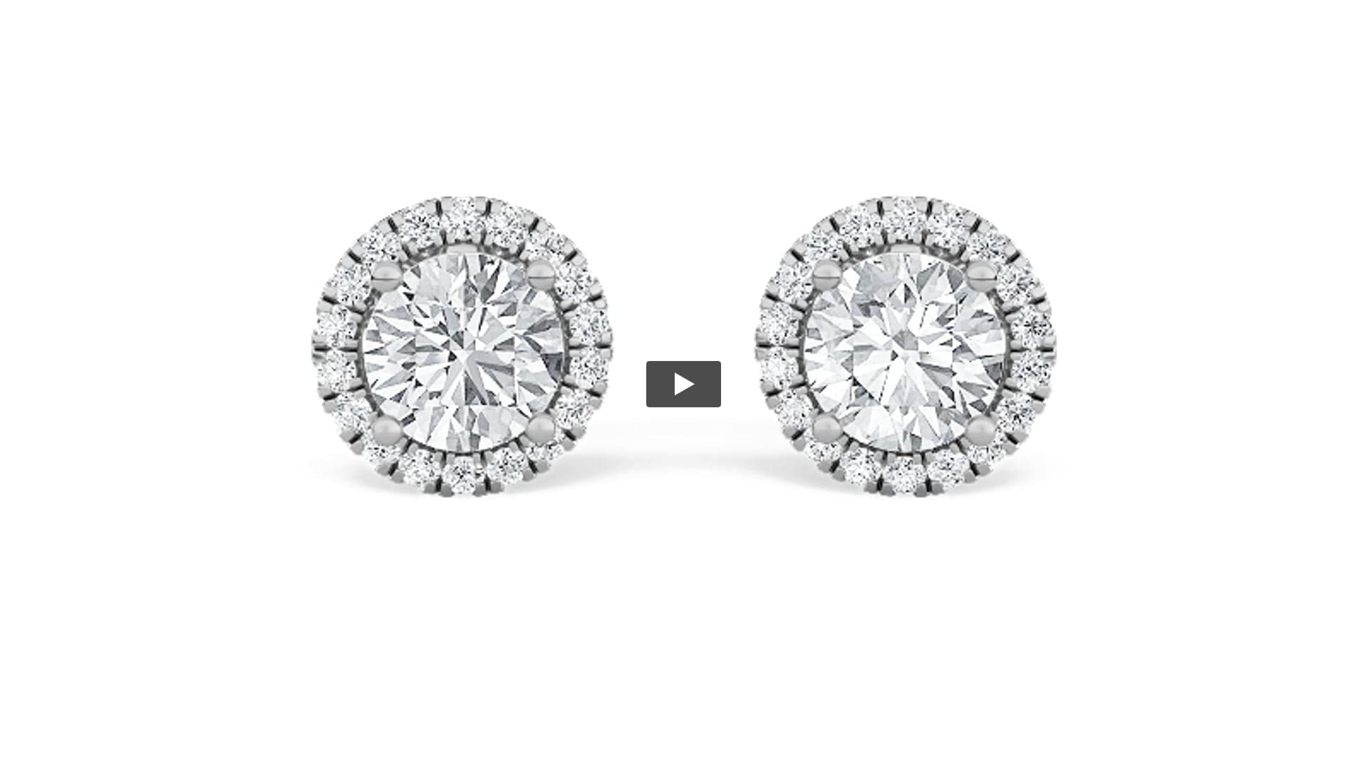 Round Lab Diamond Halo Stud Earrings · Design 1526 product-video preview