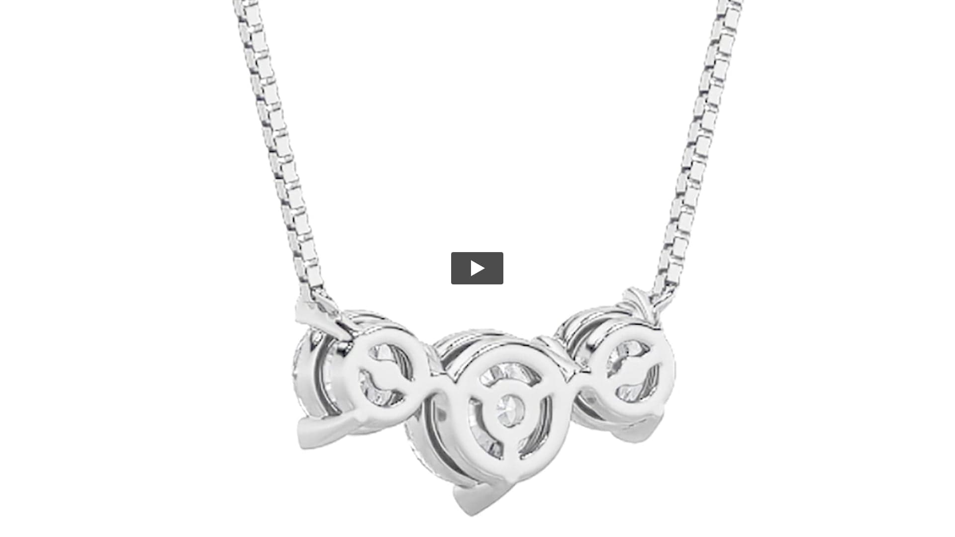 Round Lab Diamond ThreeStone Necklace product-video preview