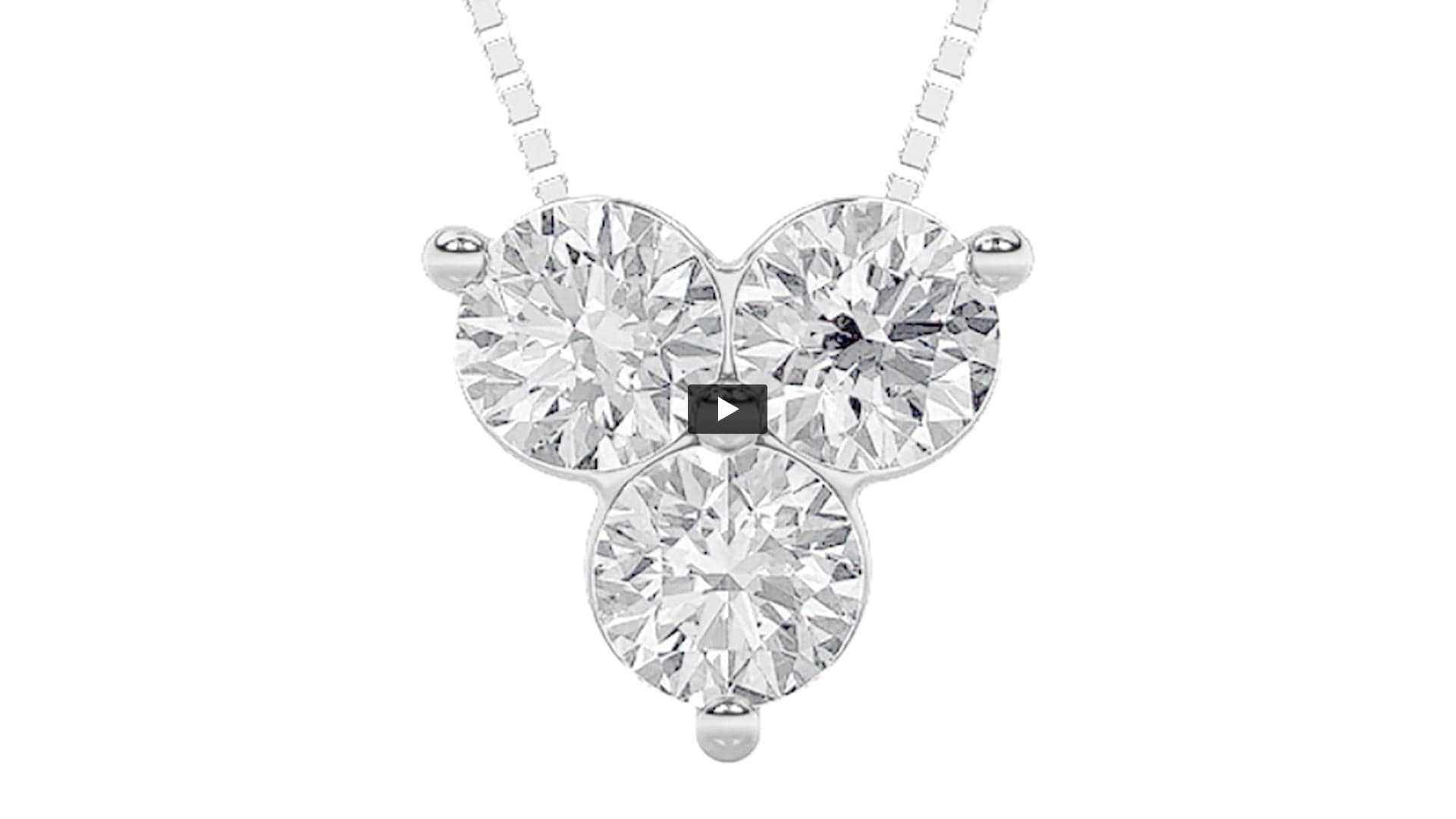 Round Lab Diamond ThreeStone Pendant · Design 1548 product-video preview