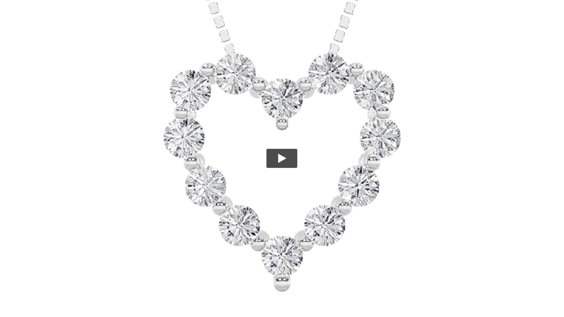 Round Lab Diamond HeartShaped Pendant · Design 1551 product-video preview