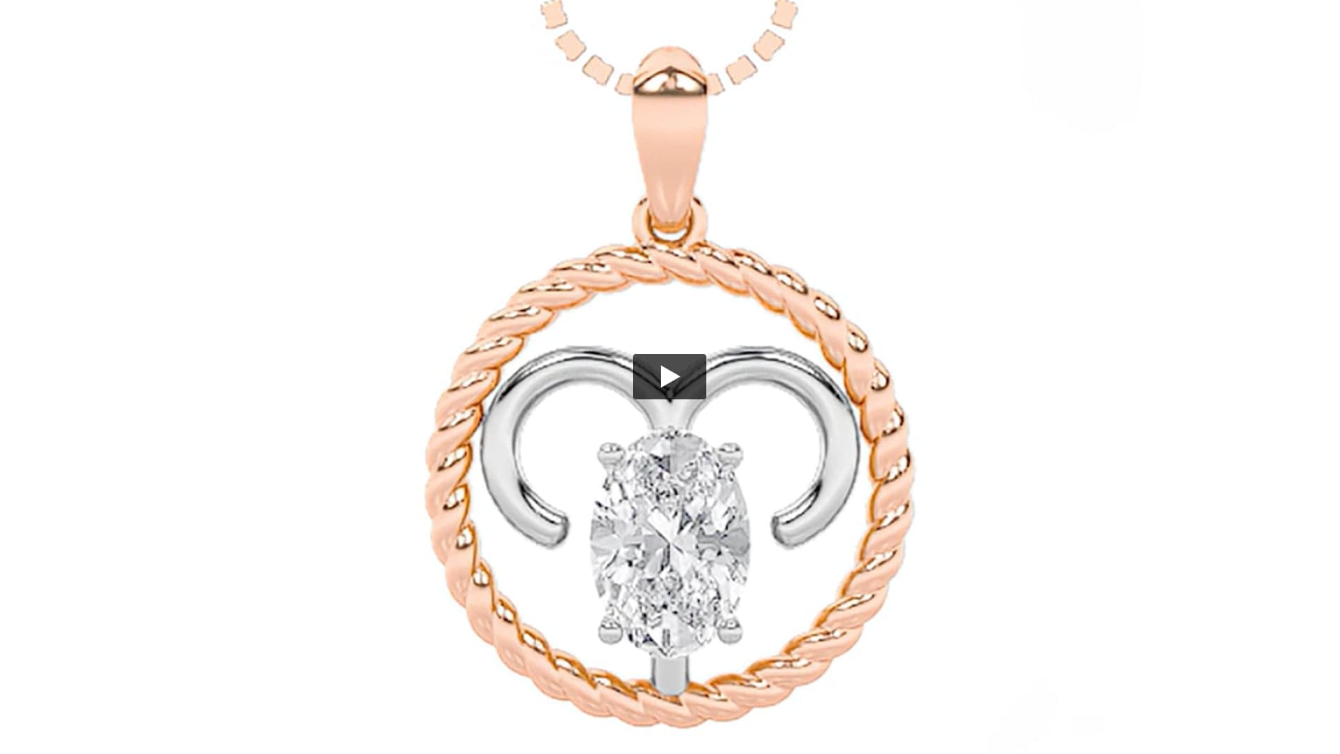 Oval Lab Diamond ZodiacPendant product-video preview