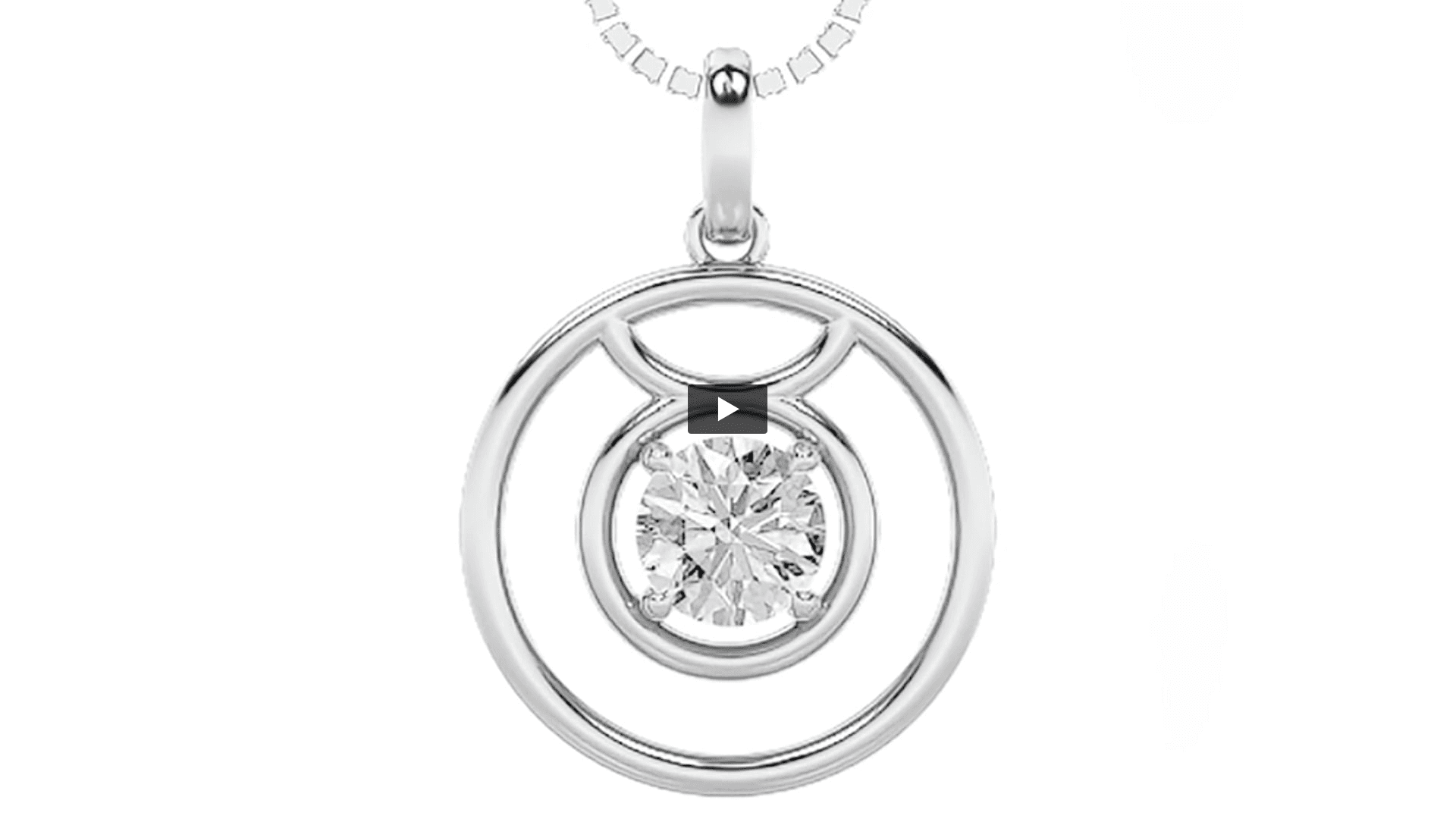 Round Lab Diamond Zodiac Pendant product-video preview