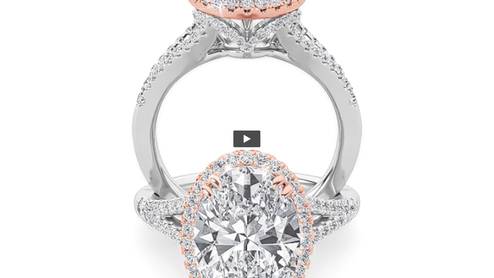 Oval Lab Diamond BoldAccented Statement Engagement Ring · Design 1588 product-video preview