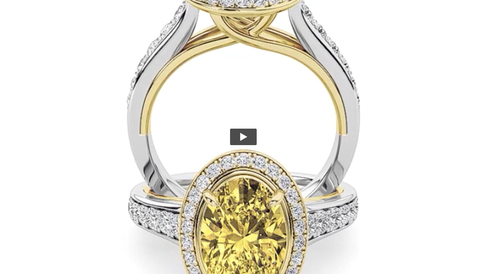 Oval Lab Diamond BoldAccented Statement Engagement Ring · Design 1590 product-video preview