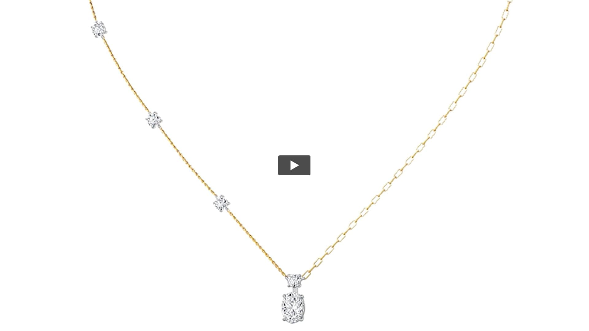 Oval Lab Diamond Strata Chic Collection Necklace product-video preview