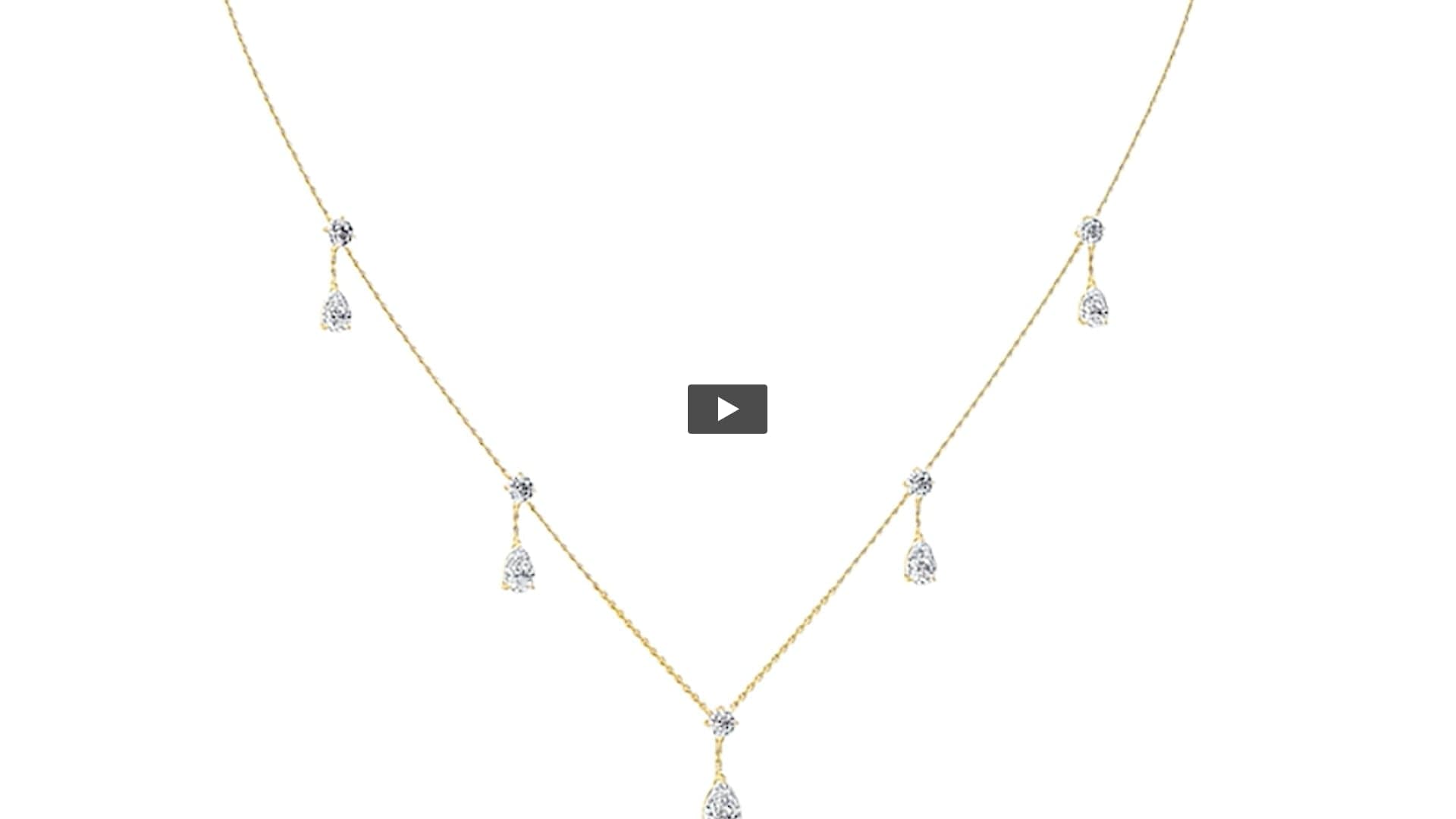 Pear Lab Diamond Solitaire Necklace product-video preview