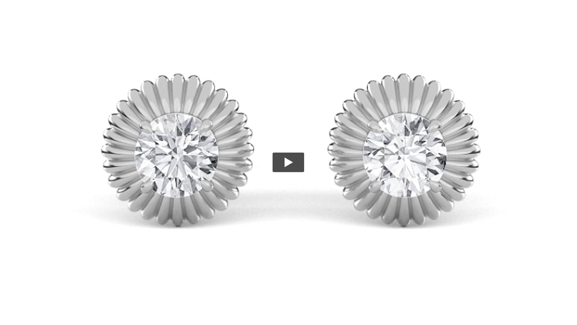Round Lab Diamond Vintage Inspired Stud Earrings product-video preview