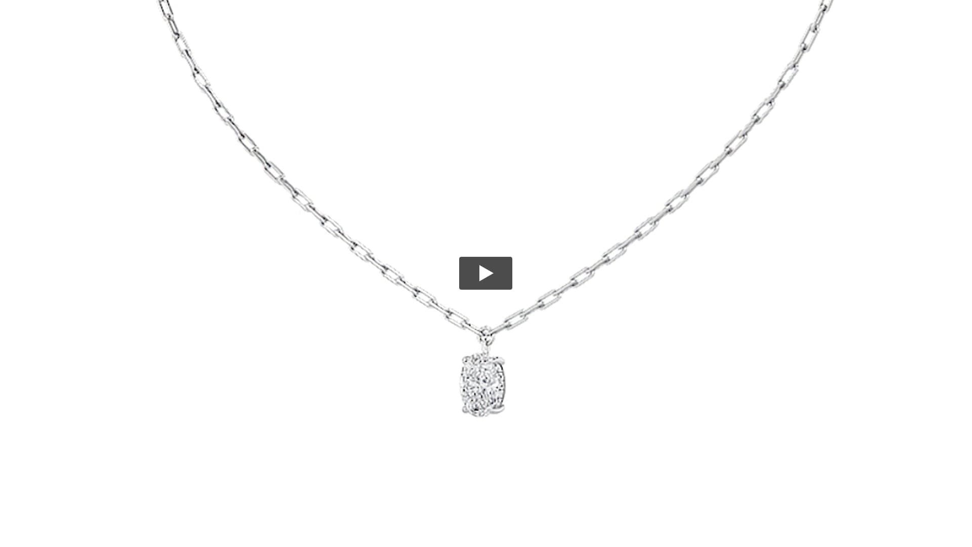 Oval Lab Diamond StrataChic Collection Necklace product-video preview