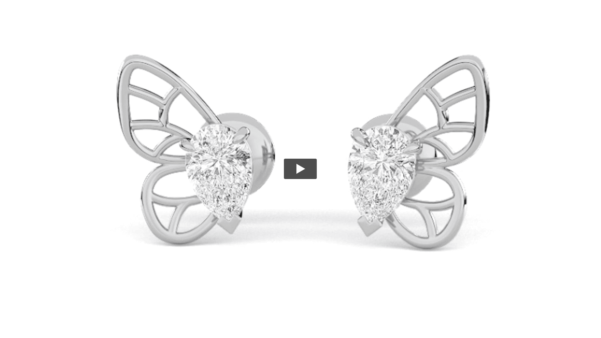 Pear Lab Diamond Butterly Fashion Earrings product-video preview