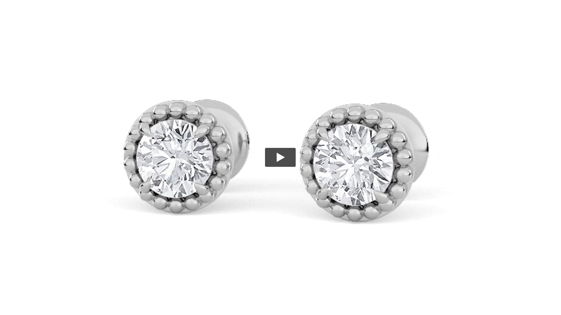 Round Lab Diamond Stud Earrings · Design 1656 product-video preview