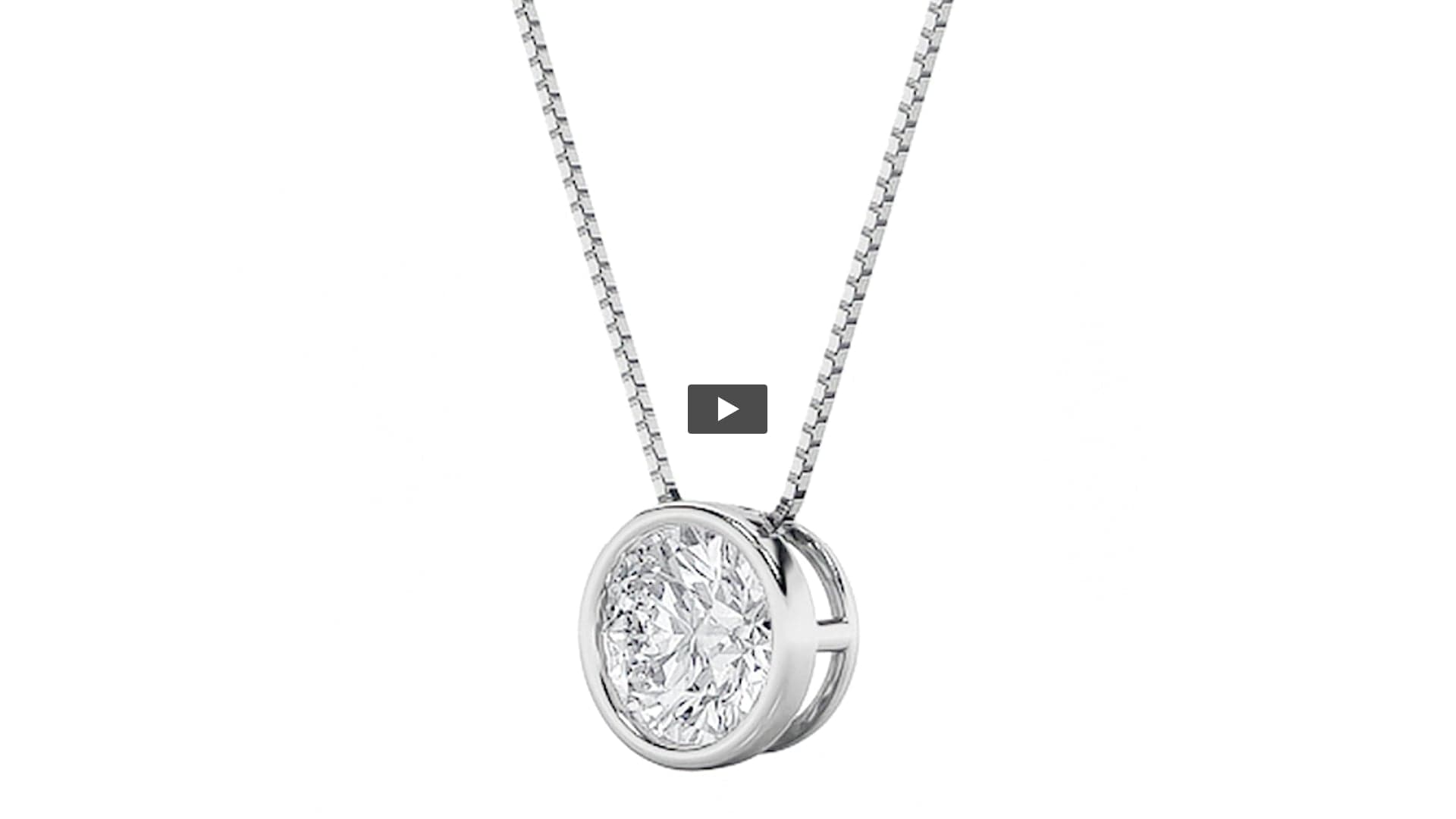Round Lab Diamond Solitaire Pendant · Design 1668 product-video preview
