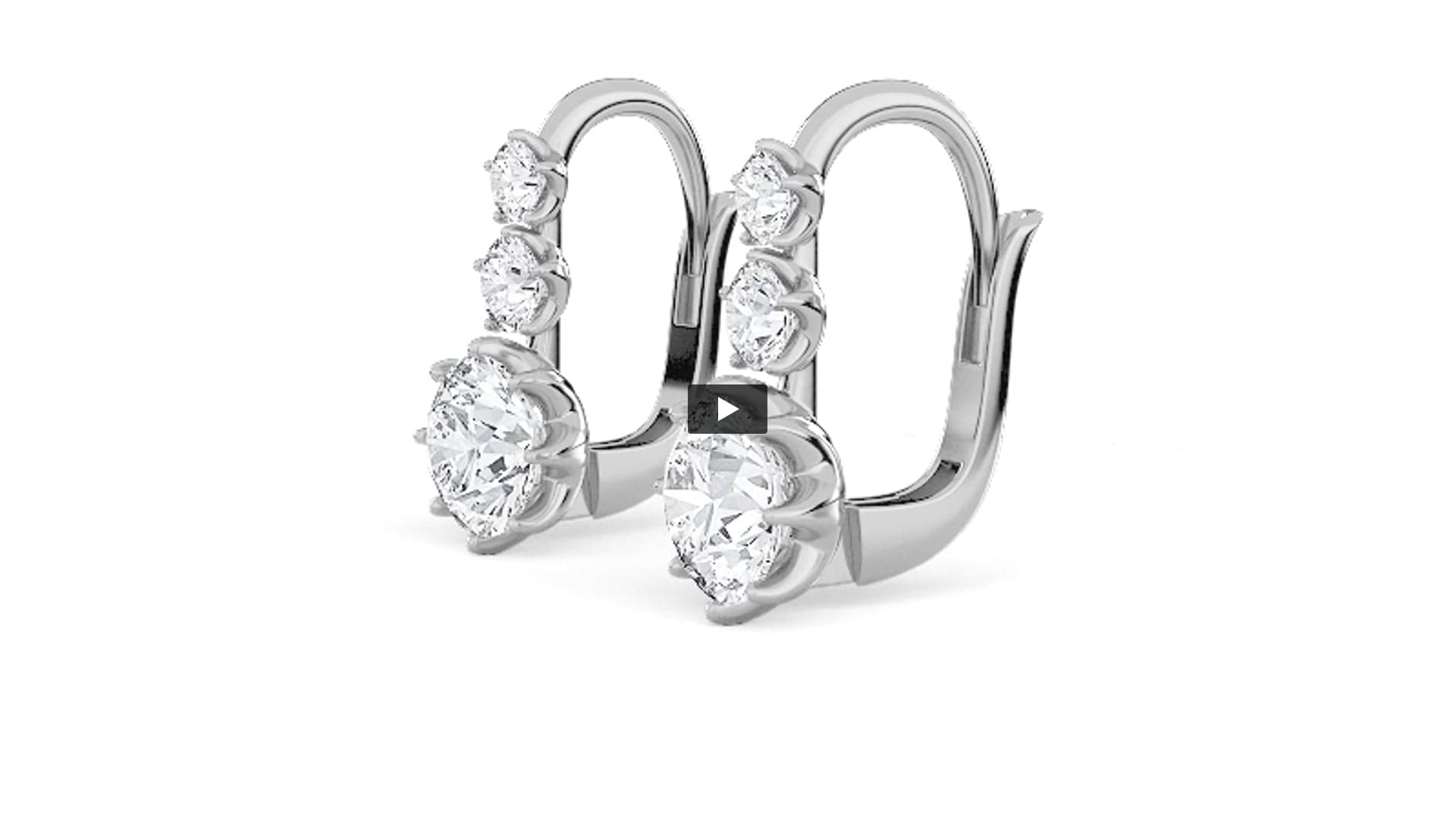Round Lab Diamond Antique Design Earrings product-video preview
