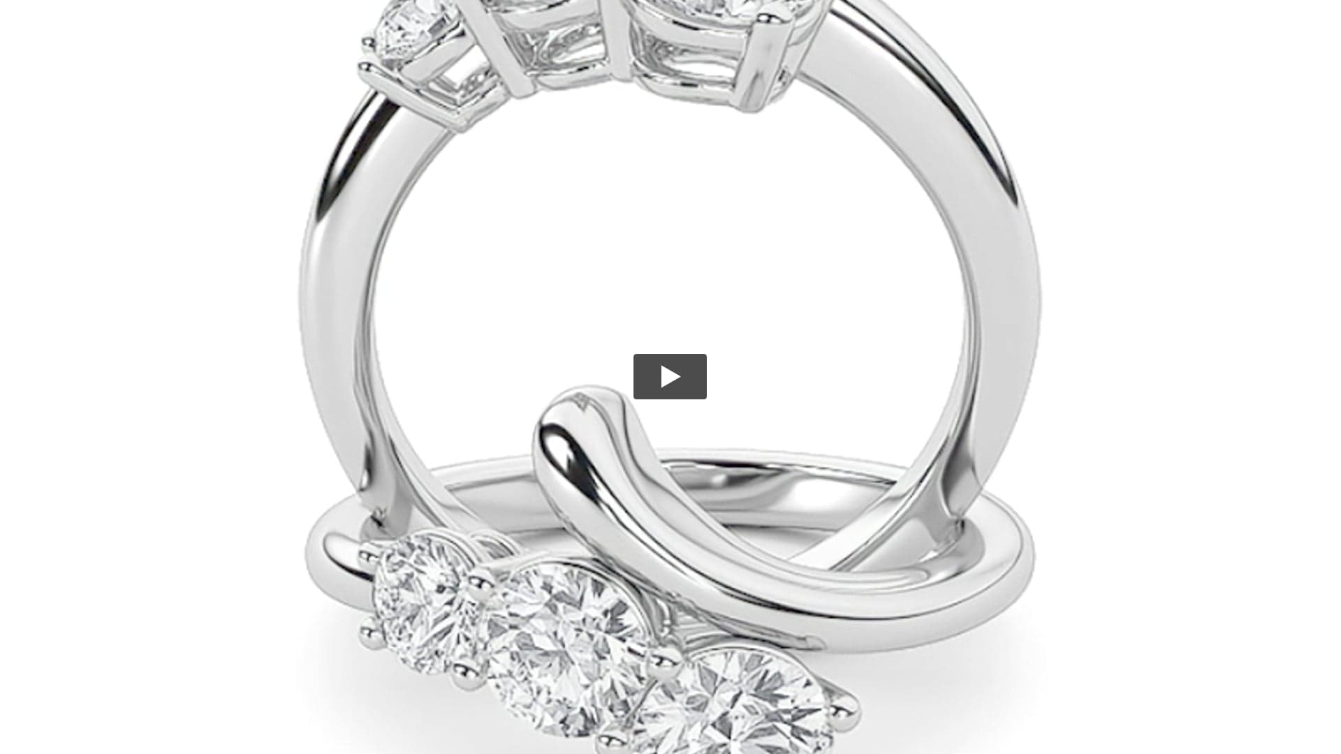 Round Lab Diamond Three Stone Ring product-video preview