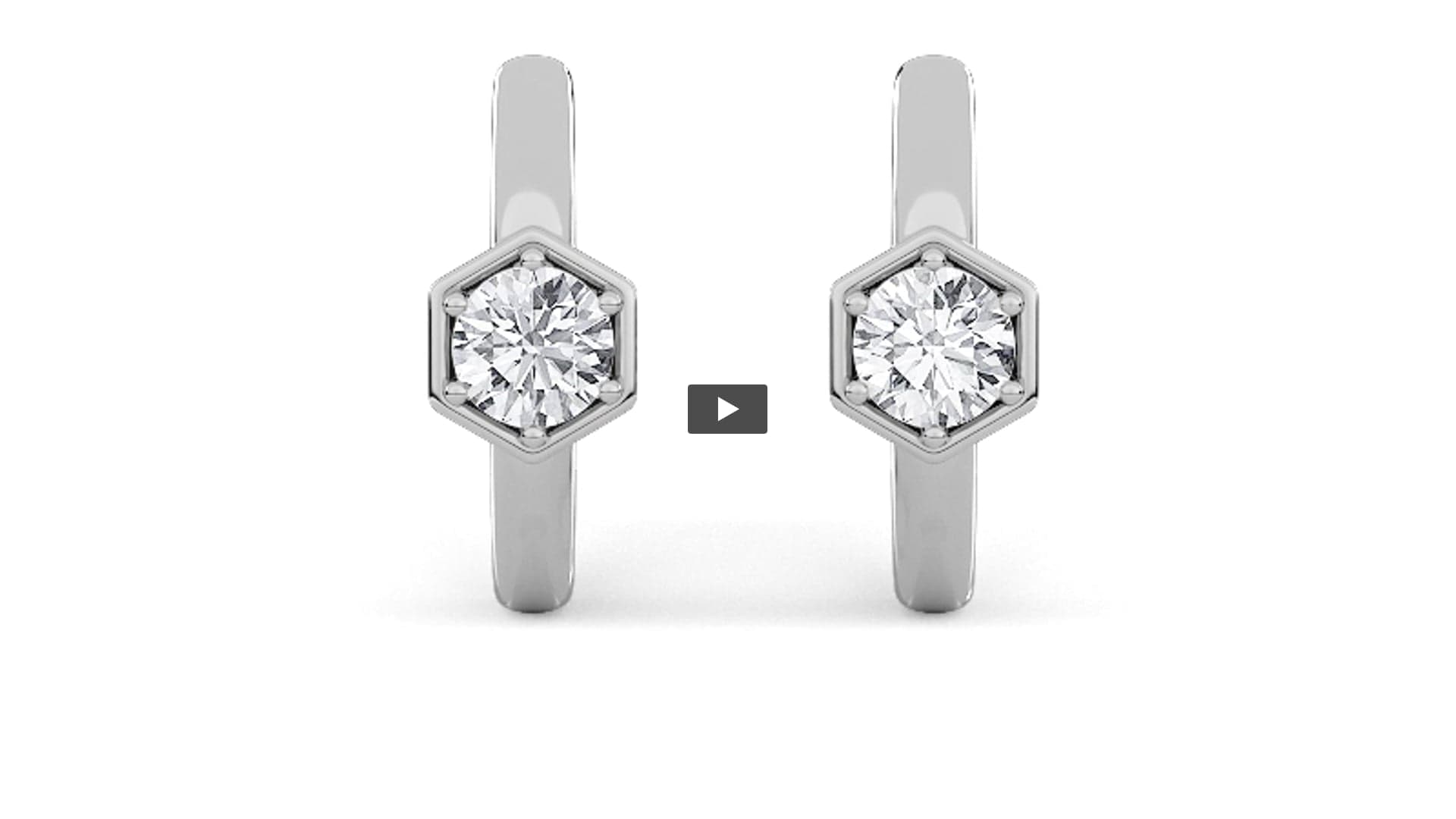 Round Lab Diamond Hoop Earrings · Design 1722 product-video preview