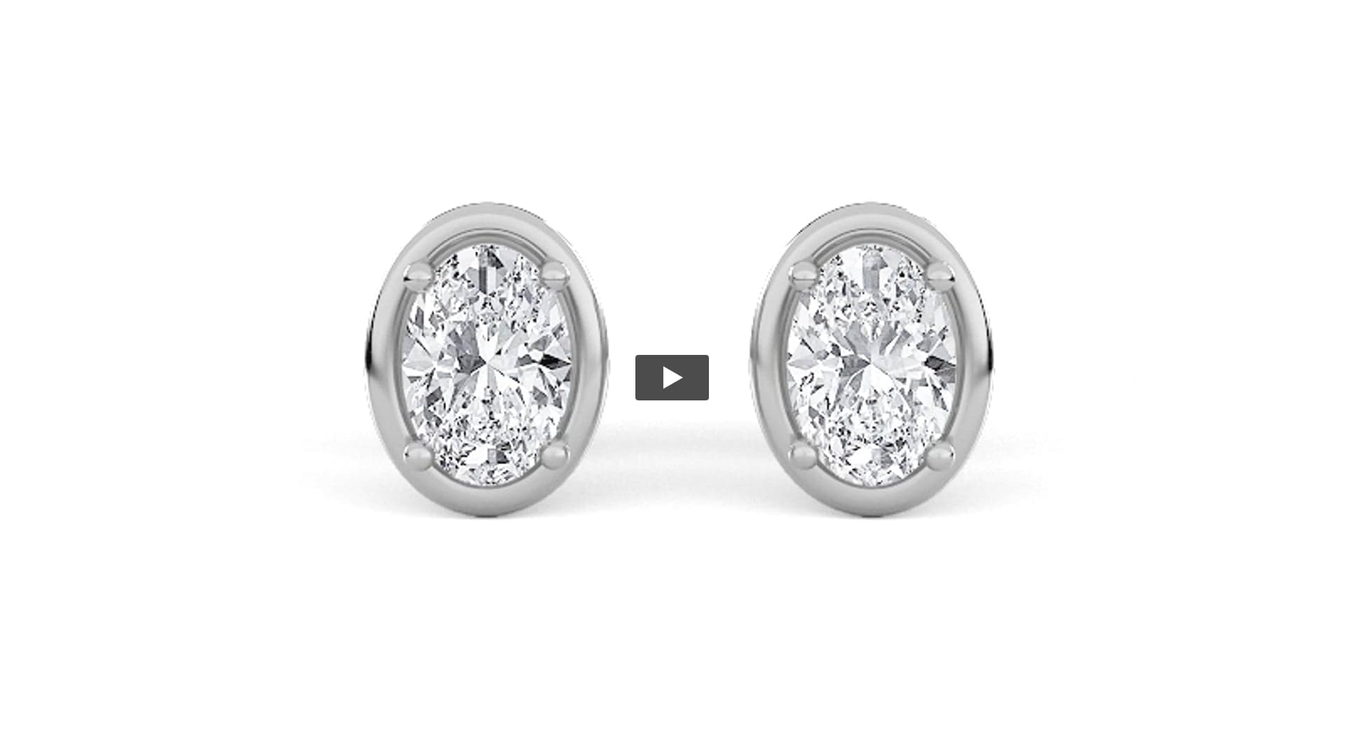 Oval Lab Diamond Stud Earrings product-video preview