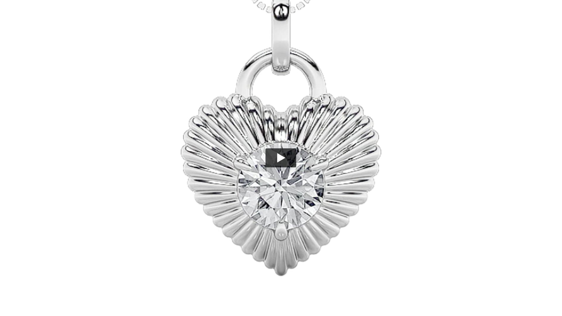 Round Lab Diamond Heart Pendant · Design 1796 product-video preview