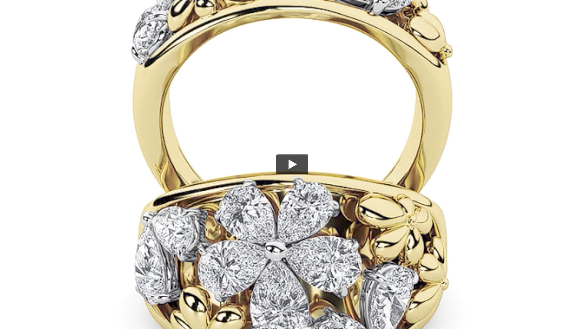 Pear Lab Diamond Fancy Flower Ring product-video preview