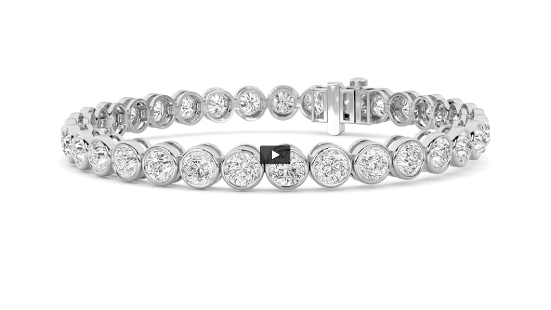 Round Lab Diamond Bezel Set Bracelet product-video preview