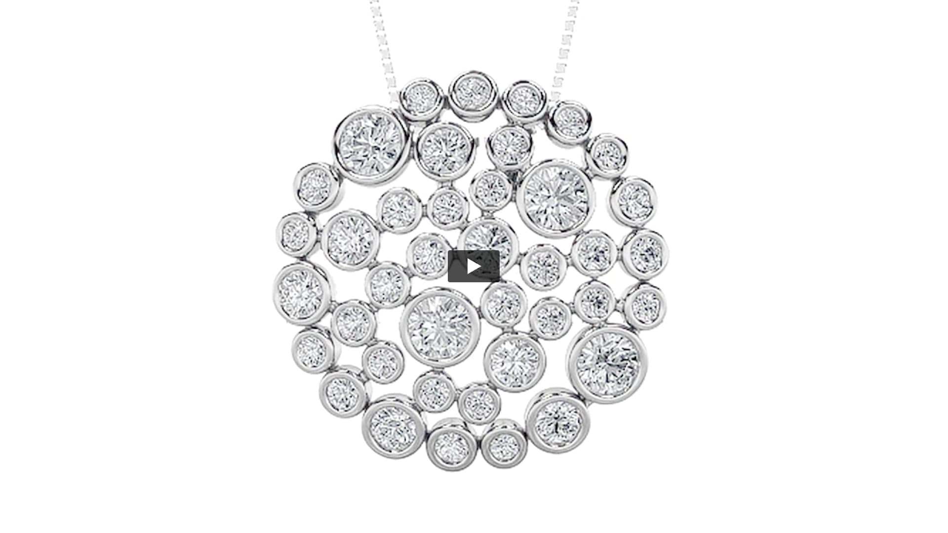 Round Lab Diamond Bezelset Bubble Pendant product-video preview