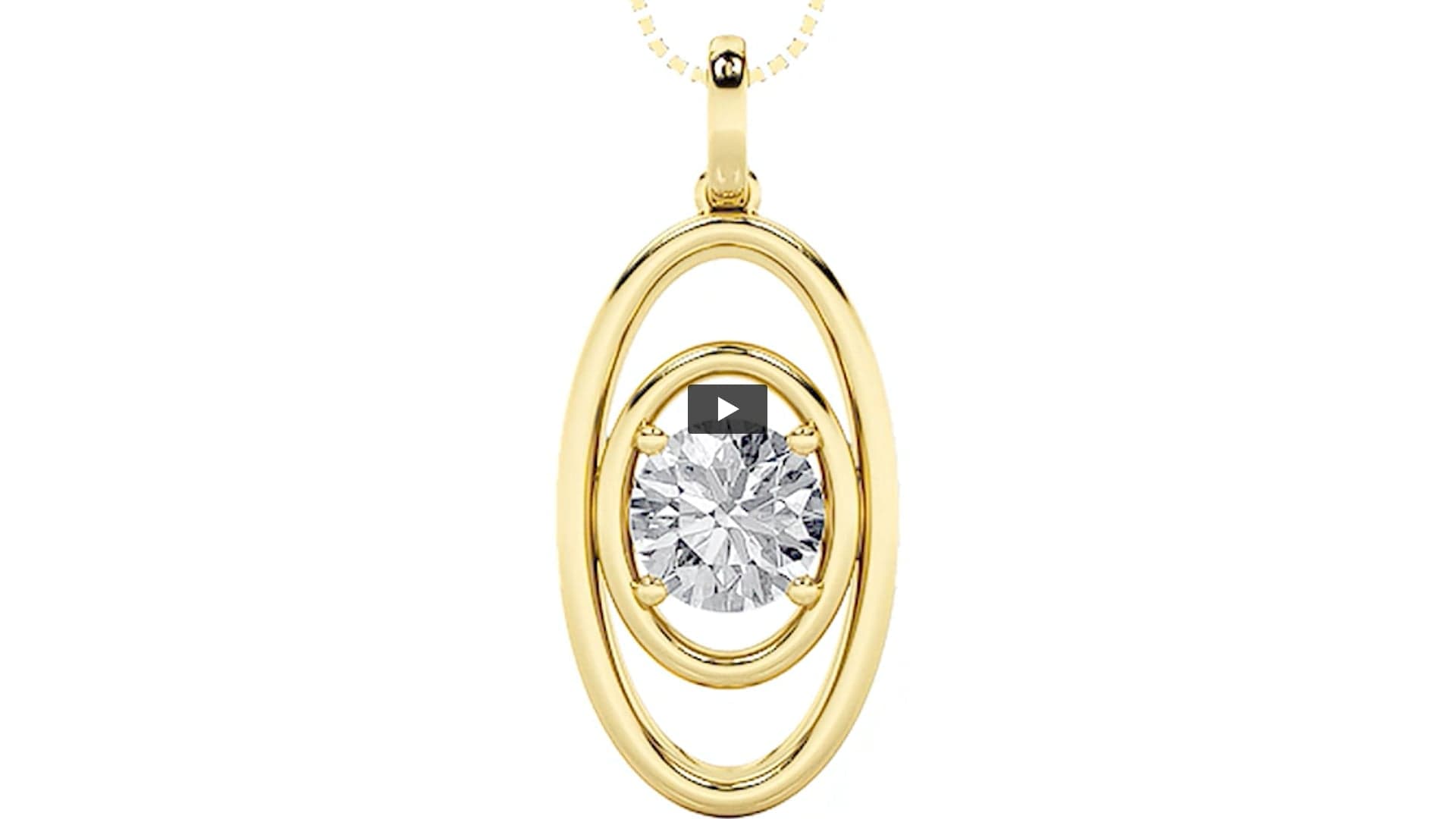 Round Lab Diamond Concentric Fancy Pendant product-video preview