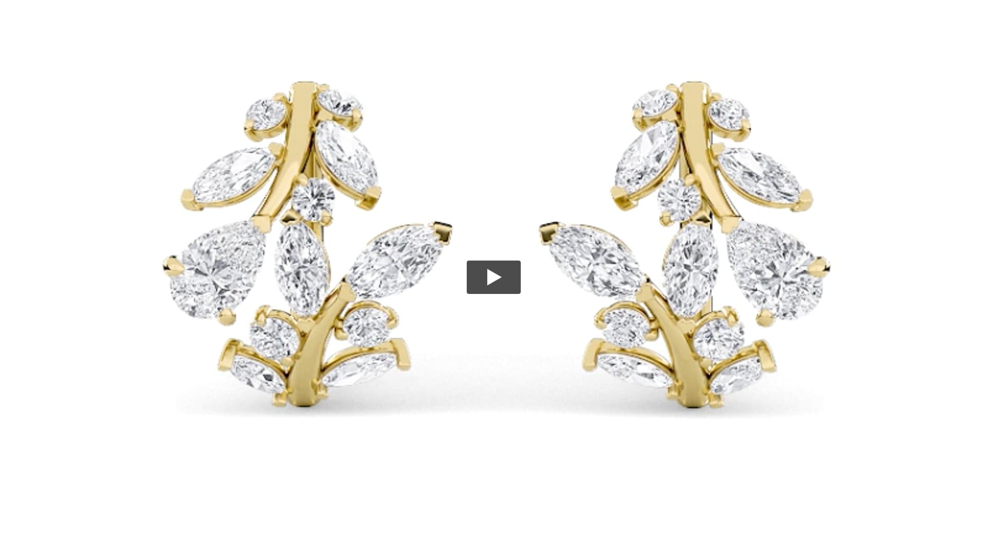 Pear Lab Diamond Leaf Motif Fashion Earrings product-video preview