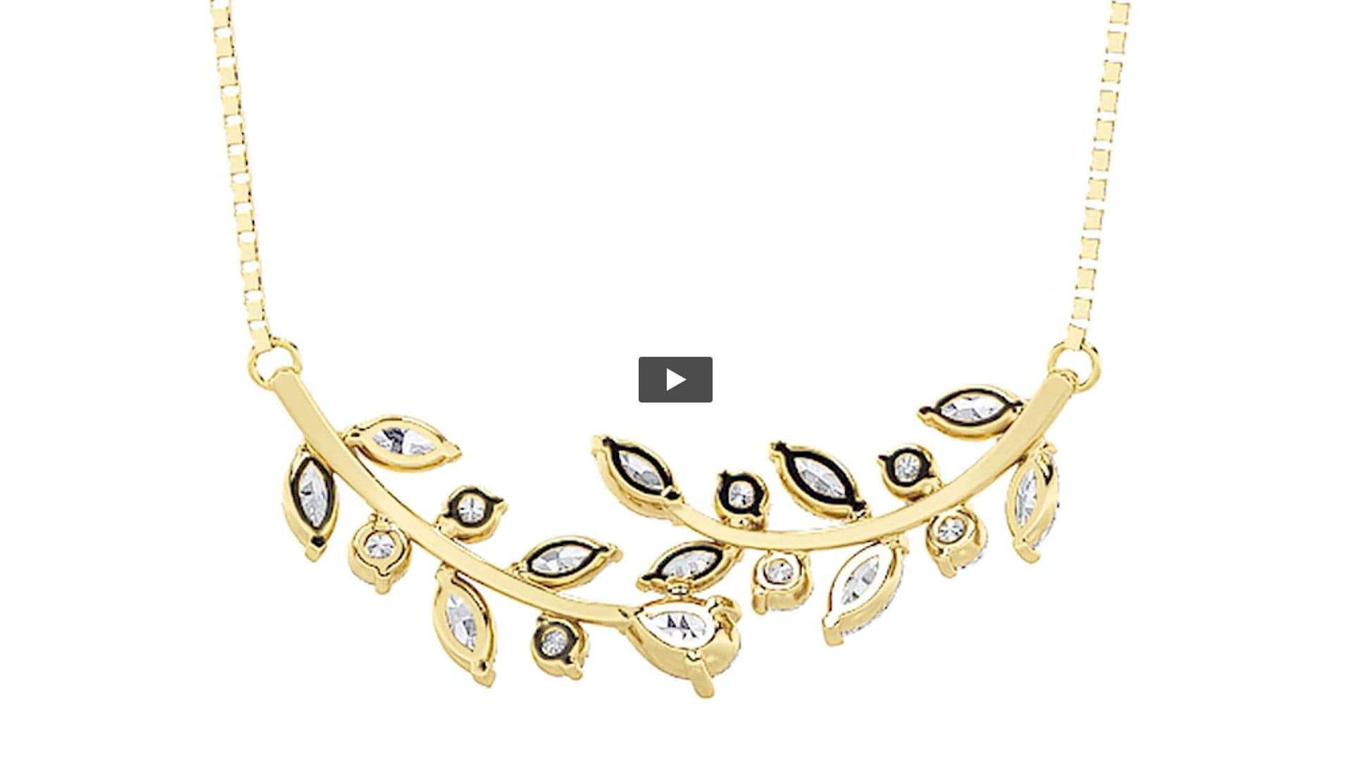 Pear Lab Diamond LeafMotif Fashion Necklace product-video preview