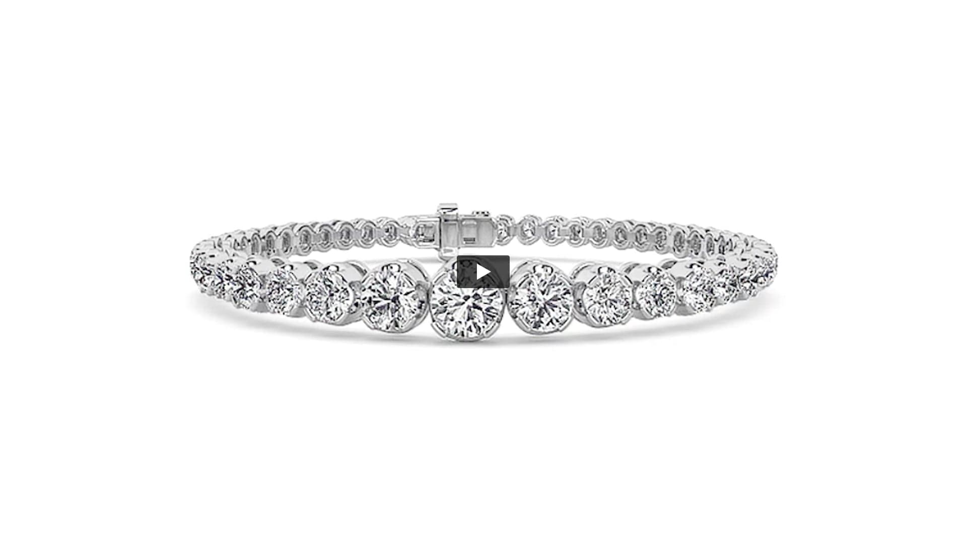 Round Lab Diamond Graduating Tennis Bracelet product-video preview
