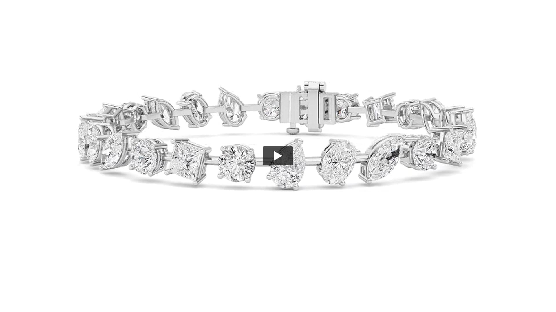 Mixed-Cut Lab Diamond Prong-Set Bracelet · Design 0372 product-video preview