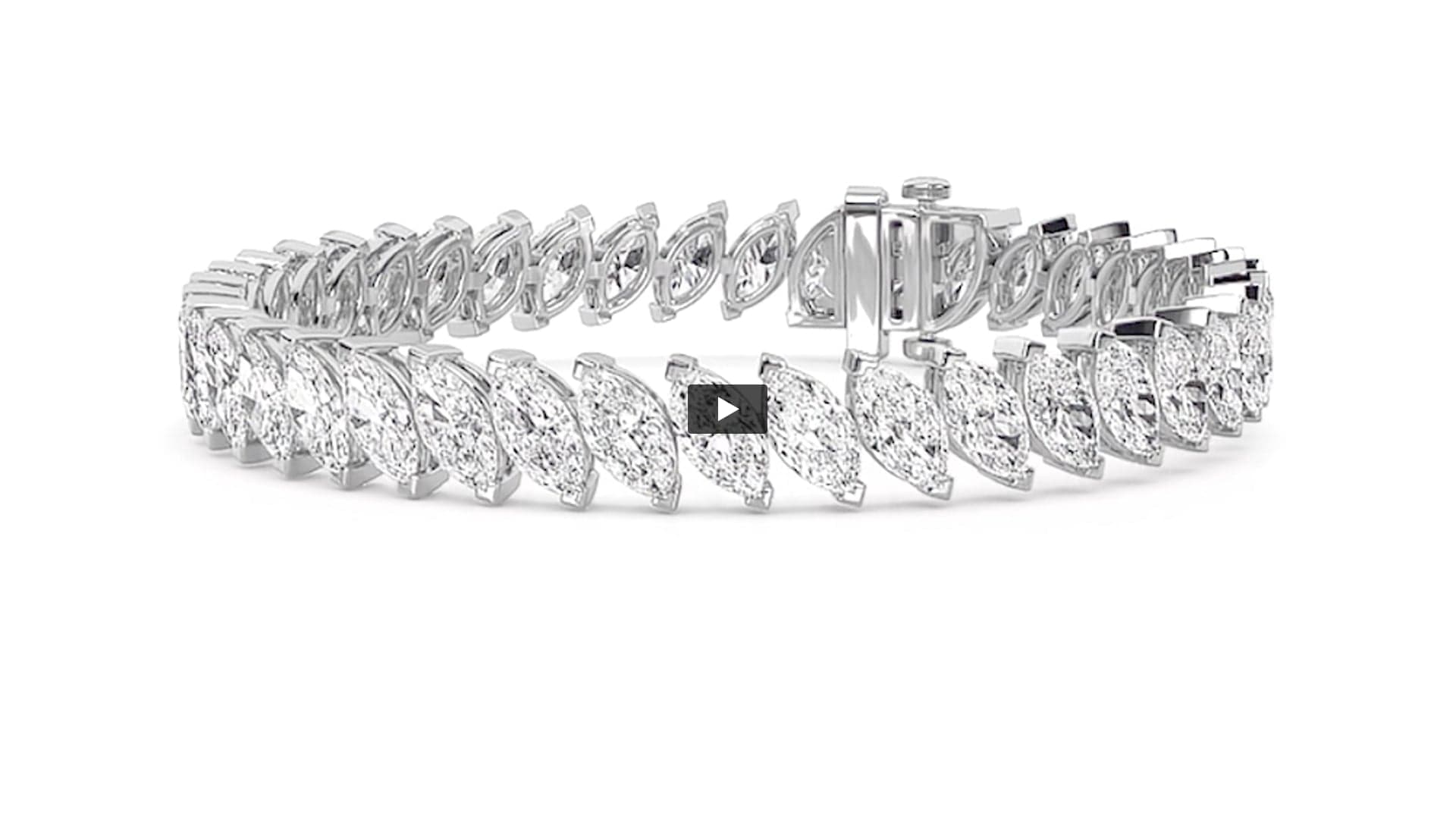 Marquise Lab DiamondAngled Line Lab Diamond Bracelet product-video preview