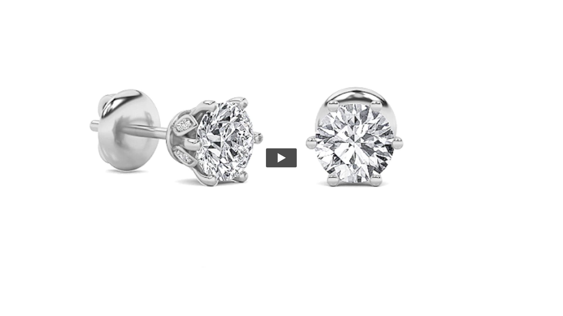 Round Lab Diamond TulipHead Stud Earrings product-video preview