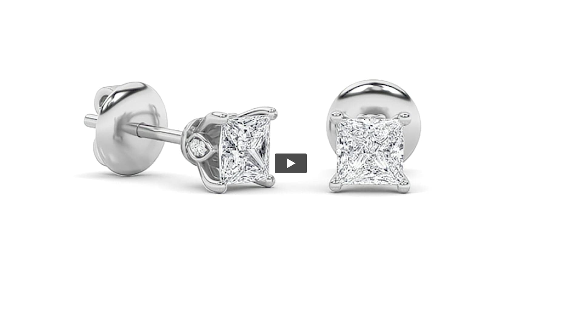 Princess Lab Diamond Tulip Head Stud Earrings product-video preview