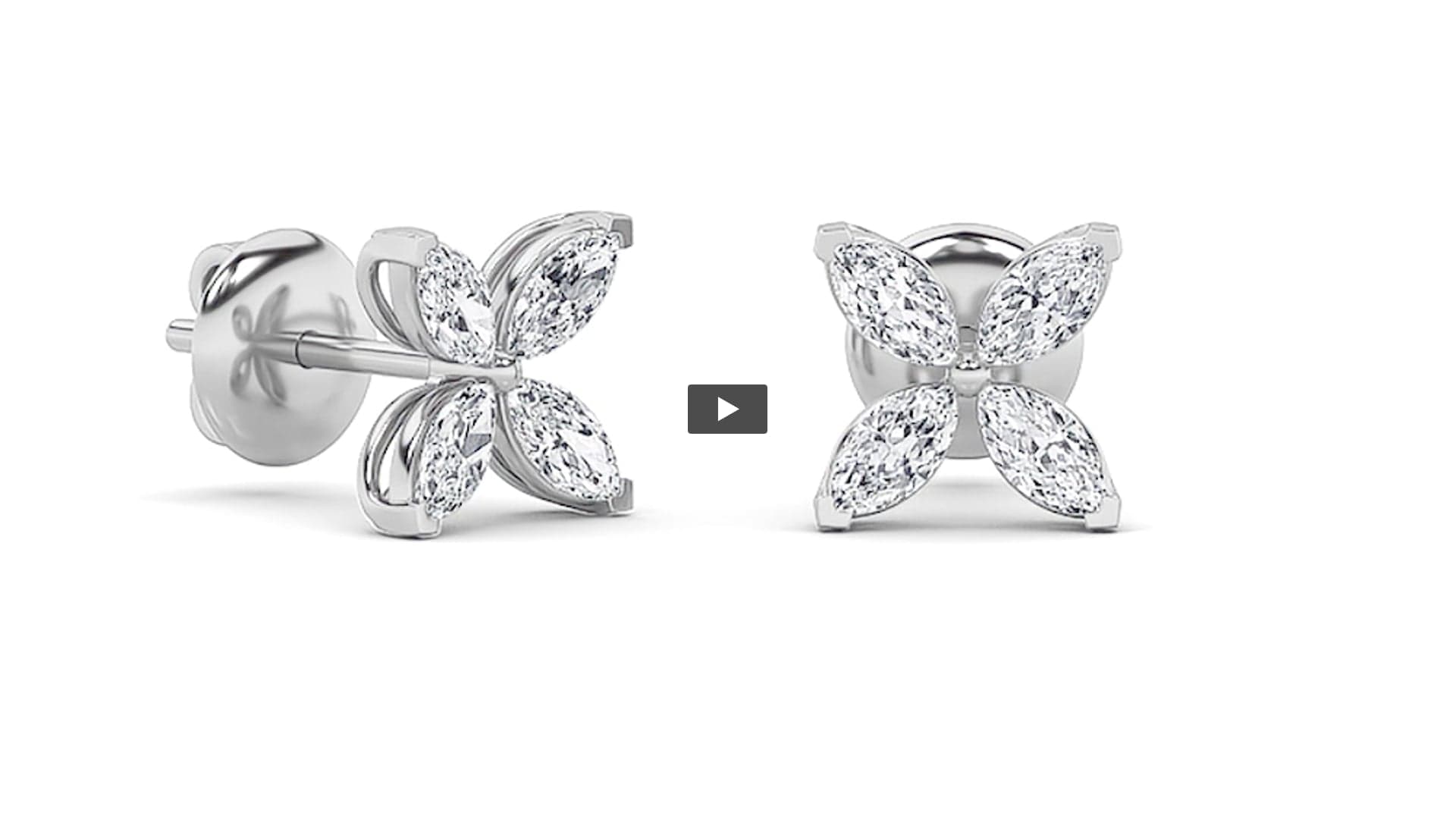 Marquise Lab Diamond Flower Earrings product-video preview