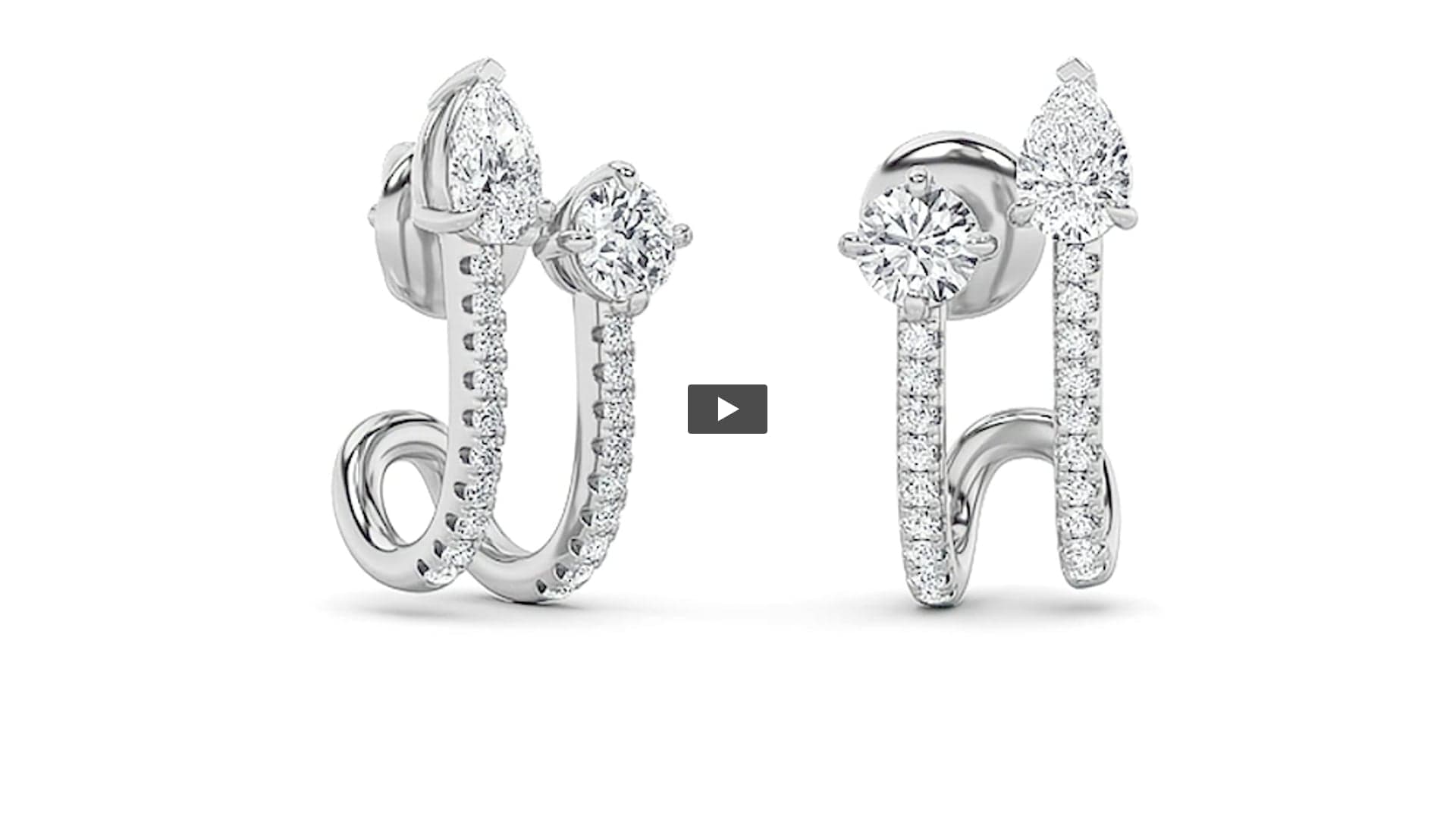 Round Lab Diamond Toiet Moi Accented Earrings product-video preview